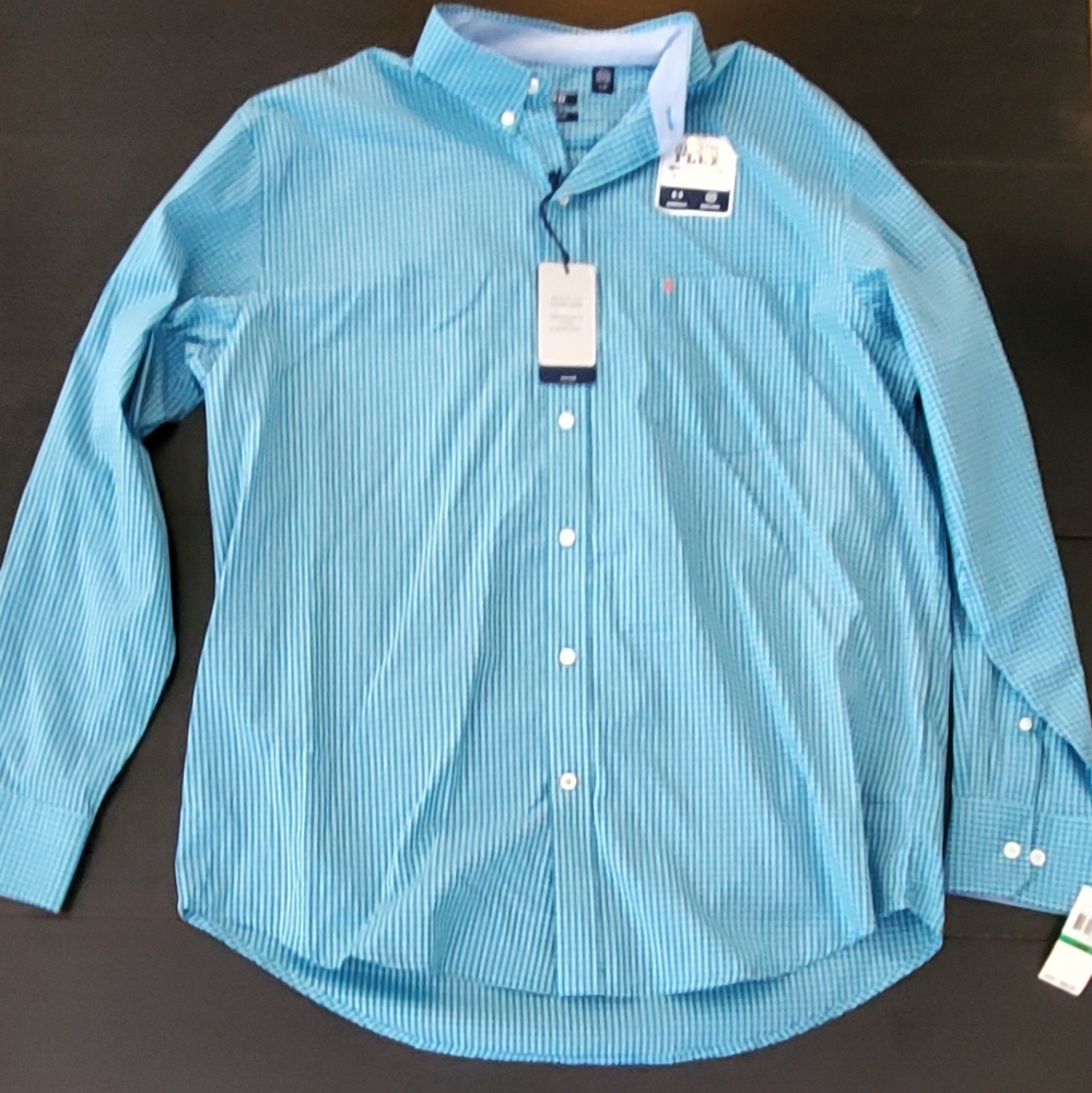 Izod Blue Checker Shirt